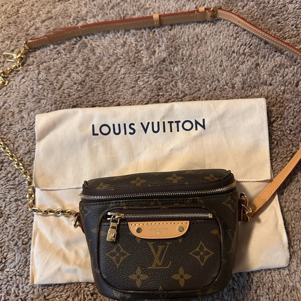 Louis Vuitton Brown Monogram Mini Bumbag with Gold Hardware